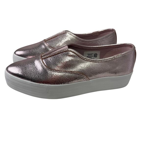 Keds Shoes - Keds Women's Sneakers sz 8 Slip On Metallic Pink Platform NEW #M442